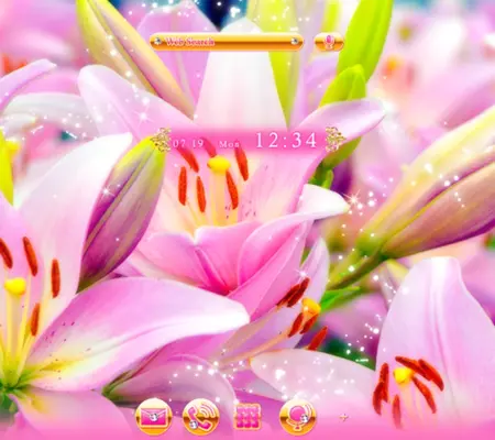 Pink Lilies Theme android App screenshot 4